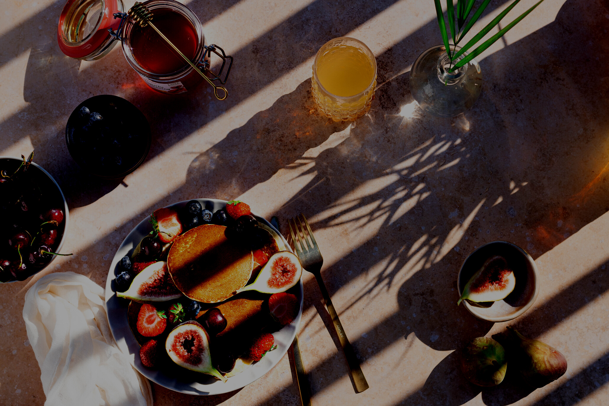 Overhead Shot of Healthy Breakfast 